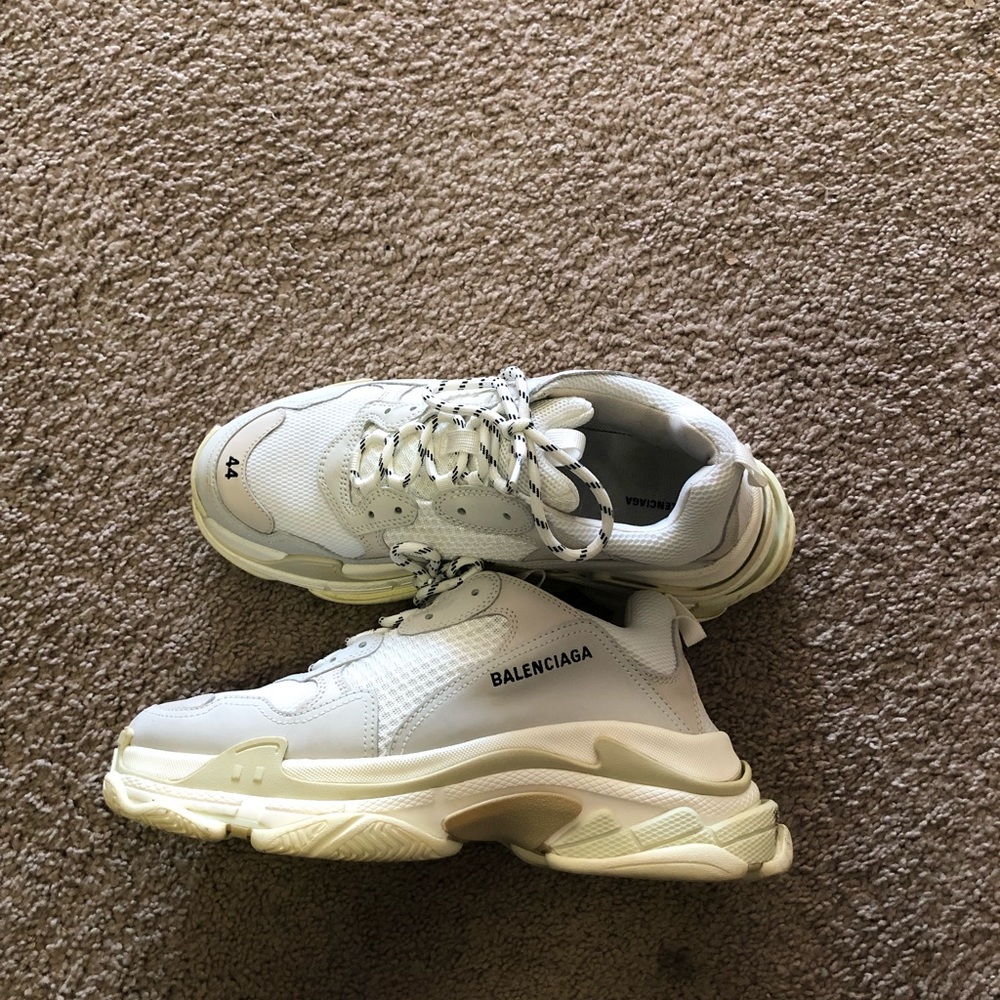 balenciaga triples white size 44